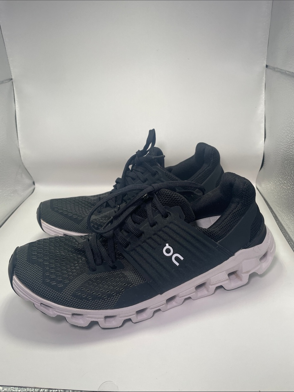 On Running Cloudswift 'Black Rock' Athletic Shoes - Black White - 8